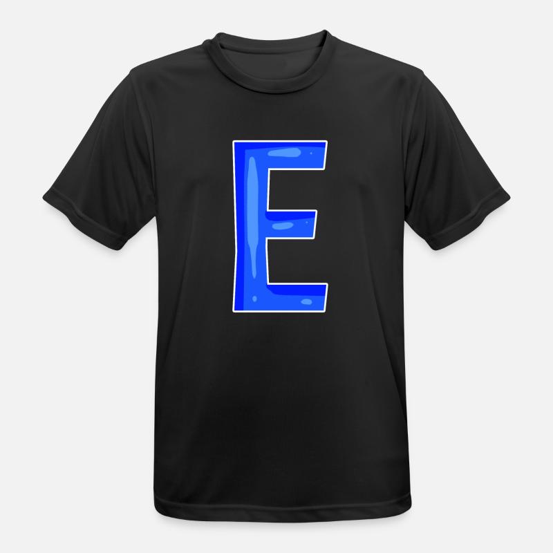 Point E - Initial point E - Men's Breathable T-Shirt - black