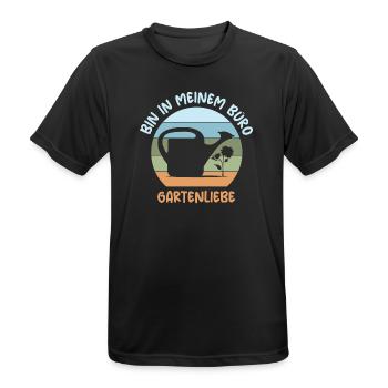 Garden Love My Office Funny Sayings Gardener - Men's Breathable T-Shirt - black - Front - AI Model Male 178 light (178cm)