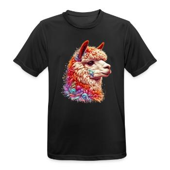 Alpaca - Men's Breathable T-Shirt - black - Front - AI Model Male 178 light (178cm)