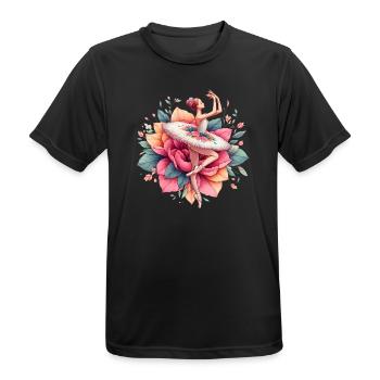 Ballet dancer with tutu - Men's Breathable T-Shirt - black - Front - AI Model Male 178 light (178cm)