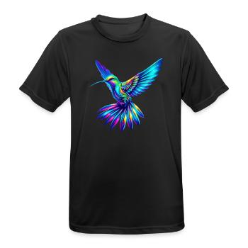 Hummingbird - Men's Breathable T-Shirt - black - Front - AI Model Male 178 light (178cm)