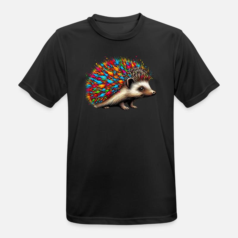 Hedgehog - Men's Breathable T-Shirt - black