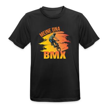 Meine DNA - BMX - Männer T-Shirt atmungsaktiv - Schwarz - Vorne - AI Model Male 178 light (178cm)