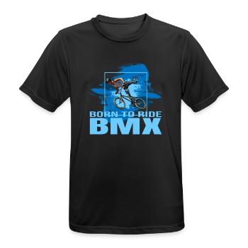 Born to Ride BMX - Männer T-Shirt atmungsaktiv - Schwarz - Vorne - AI Model Male 178 light (178cm)