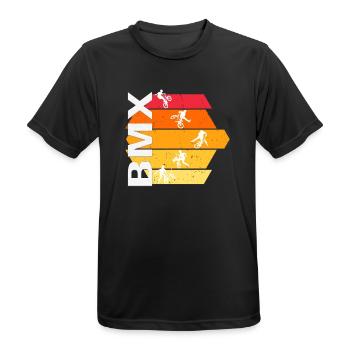 BMX - Männer T-Shirt atmungsaktiv - Schwarz - Vorne - AI Model Male 178 light (178cm)