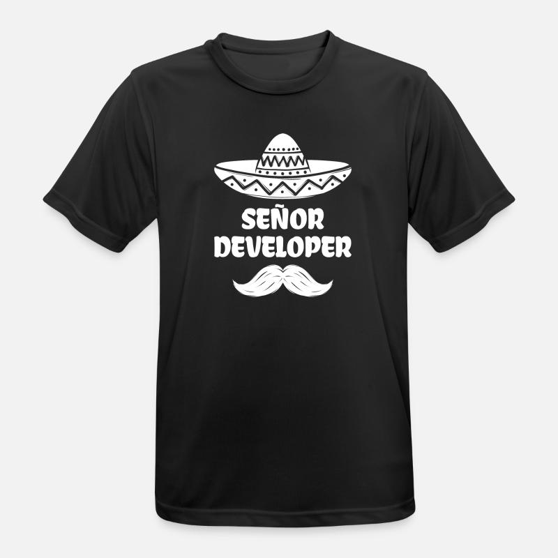 Déclaration du développeur Code Informatique Geek Scripting - T-shirt respirant Homme - noir