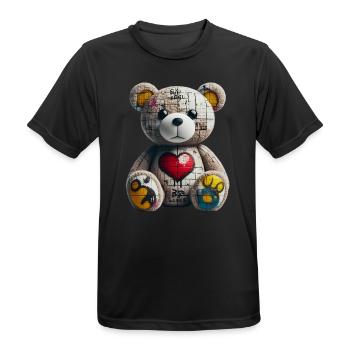 Orso orsacchiotto Teddy Bear - Men's Breathable T-Shirt - black - Front - AI Model Male 178 light (178cm)