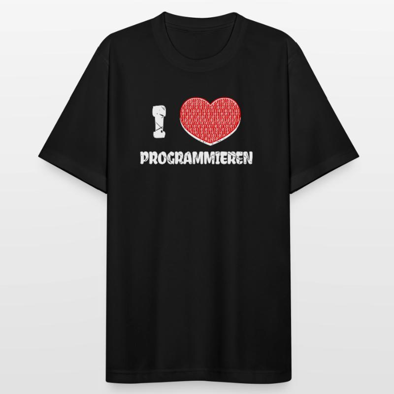 Developer Herz Programmierer Statement Informatik Männer T-Shirt atmungsaktiv