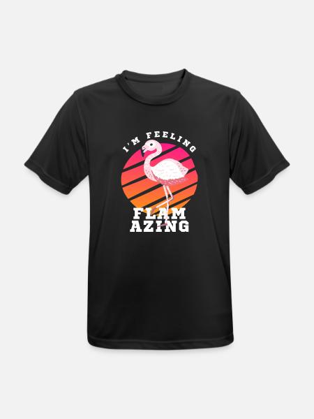 Flamingo Sonnenuntergang Retro Lustiges Zitat - Männer T-Shirt atmungsaktiv - Schwarz