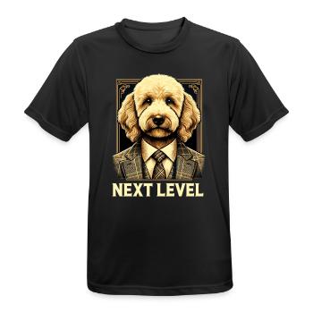 Goldendoodle Hund Next Level Anzug Geschenk - Männer T-Shirt atmungsaktiv - Schwarz - Vorne - AI Model Male 178 light (178cm)
