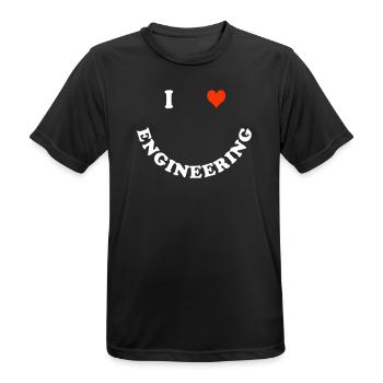 engineer - Männer T-Shirt atmungsaktiv - Schwarz - Vorne - AI Model Male 178 light (178cm)