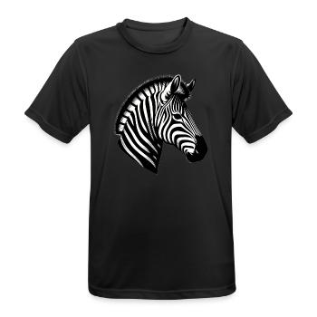 Zebra - Men's Breathable T-Shirt - black - Front - AI Model Male 178 light (178cm)