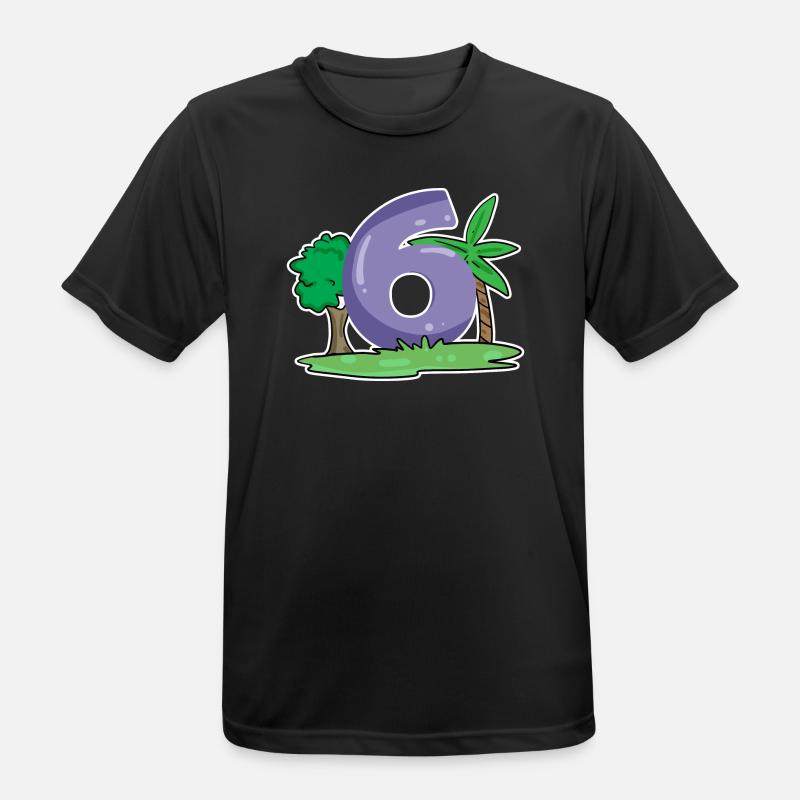 Number 6 Pattern - Men's Breathable T-Shirt - black