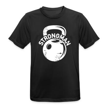 Kettlebell Strongman Fitness Poids Icône Icône - T-shirt respirant Homme - noir - Devant - AI Model Male 178 light (178cm)