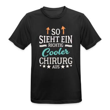 So sieht ein richtig cooler Chirurg aus Mediziner - Männer T-Shirt atmungsaktiv - Schwarz - Vorne - AI Model Male 178 light (178cm)