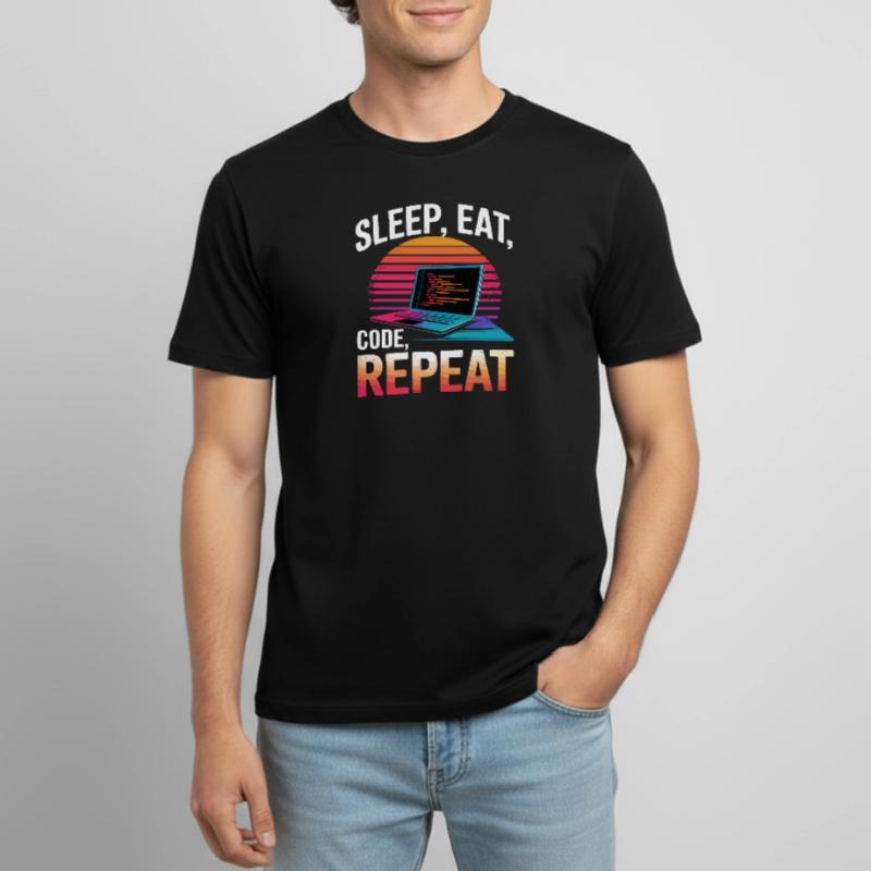 Sleep Eat Code Repeat Gift Programmer Developer Men's Breathable T-Shirt