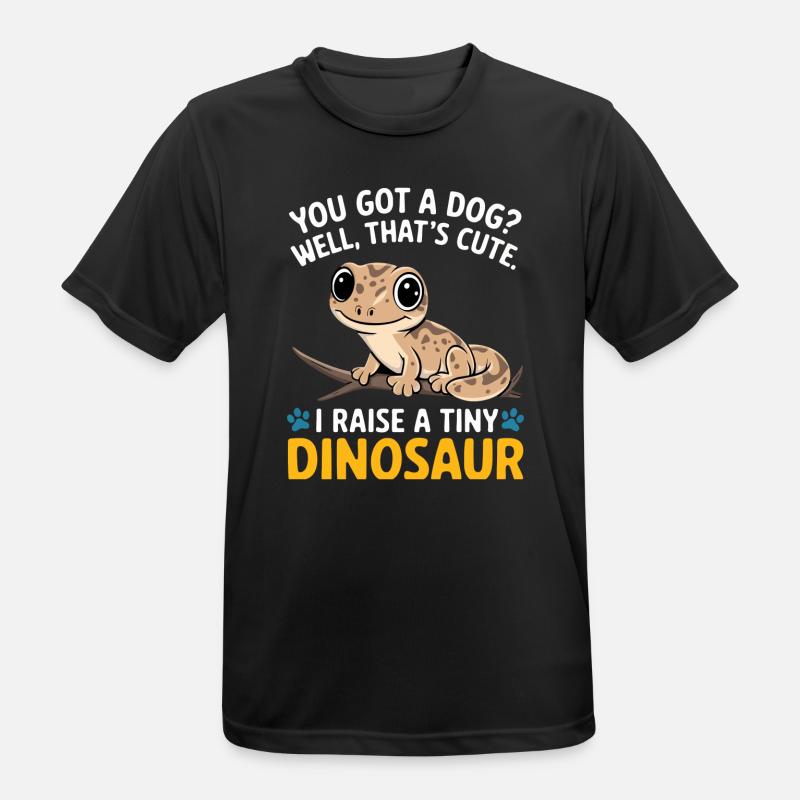 Funny Tiny Dinosaur Lizard - Men's Breathable T-Shirt - black