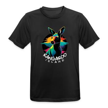 Kangaroo Island - Men's Breathable T-Shirt - black - Front - AI Model Male 178 light (178cm)