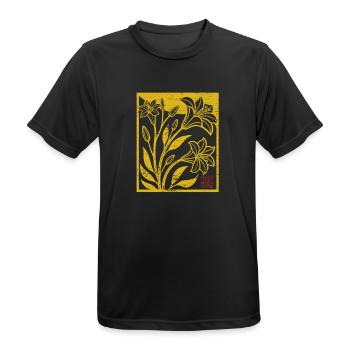Blumen - Frühling - Soyez le soleil - Spruch - T-shirt respirant Homme - noir - Devant - AI Model Male 178 light (178cm)