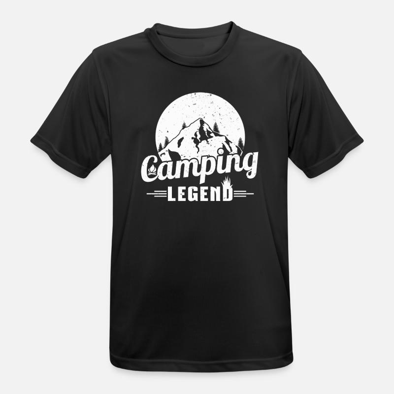 Mountain Camping Legend Design - Men's Breathable T-Shirt - black