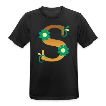 S - Männer T-Shirt atmungsaktiv - Schwarz - Vorne - AI Model Male 178 light (178cm)