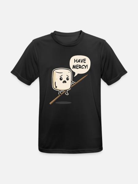 Süßer Marshmallow sagt - Have Mercy! - Männer T-Shirt atmungsaktiv - Schwarz