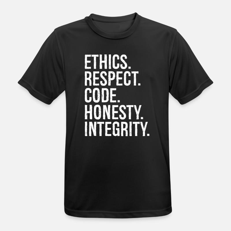 ethics respect code honesty integrity - Men's Breathable T-Shirt - black