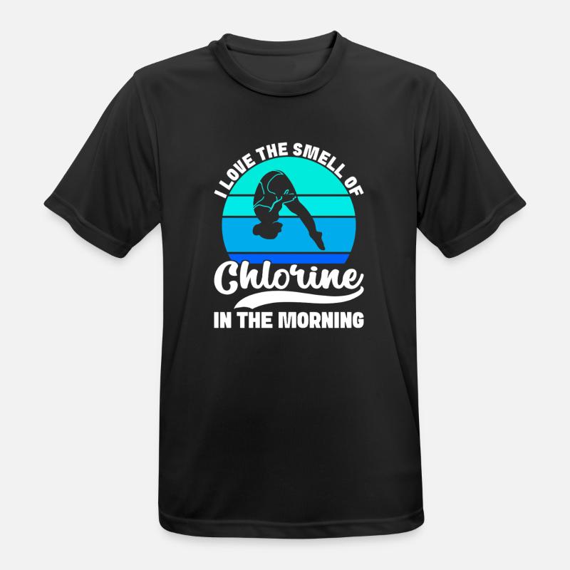 Kunstspringen Turmspringer Sprungbrett - Männer T-Shirt atmungsaktiv - Schwarz