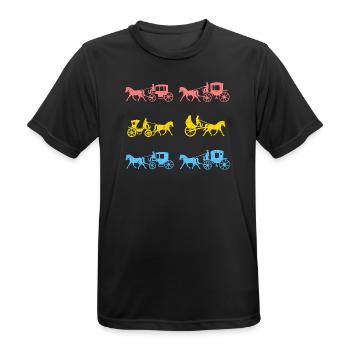 Carriage Coachman - Men's Breathable T-Shirt - black - Front - AI Model Male 178 light (178cm)