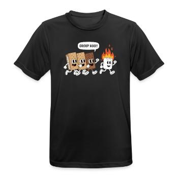 Spooky Smores Hiker Camper Halloween Camping - Männer T-Shirt atmungsaktiv - Schwarz - Vorne - AI Model Male 178 light (178cm)