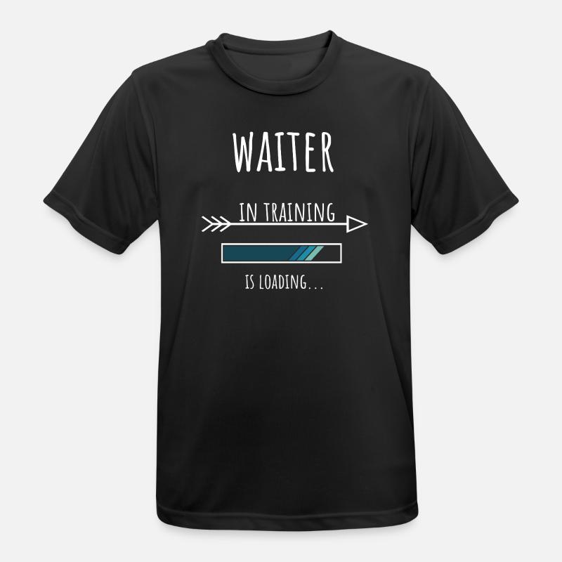 Waiter Geschenk Beruf Ausbildung Kellner - Männer T-Shirt atmungsaktiv - Schwarz