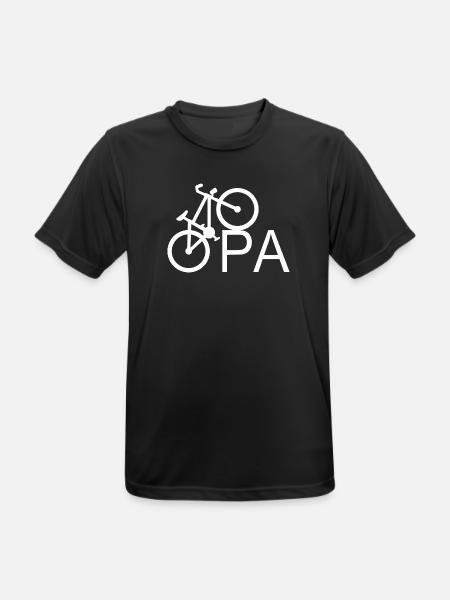 Opa Fahrrad Großvater - Männer T-Shirt atmungsaktiv - Schwarz