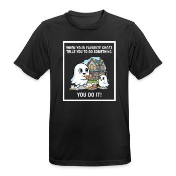 Mein Lieblingsgeist - Männer T-Shirt atmungsaktiv - Schwarz - Vorne - AI Model Male 178 light (178cm)
