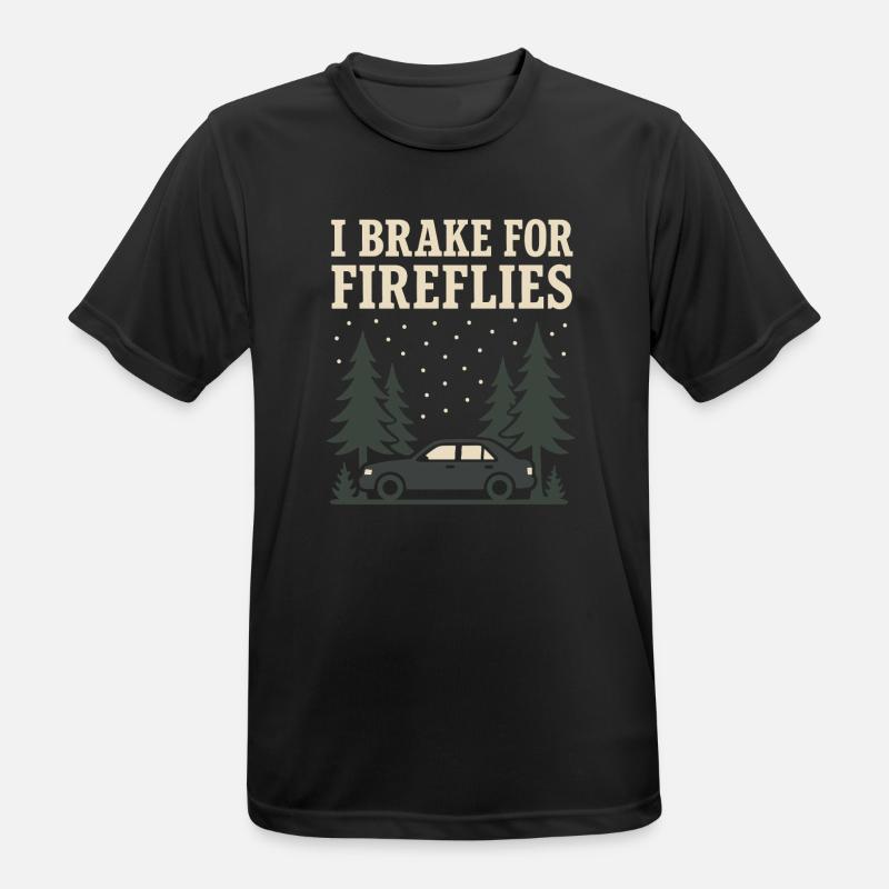 Firefly Summer Night Glow Bug Nostalgic - Männer T-Shirt atmungsaktiv - Schwarz