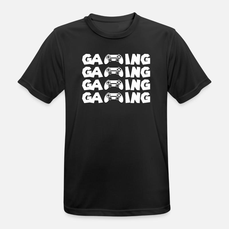 Gaming Glyphs Controller Pattern - Men's Breathable T-Shirt - black