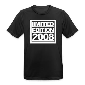 Limitierte Edition 2008 Design Geburtstag - Männer T-Shirt atmungsaktiv - Schwarz - Vorne - AI Model Male 178 light (178cm)