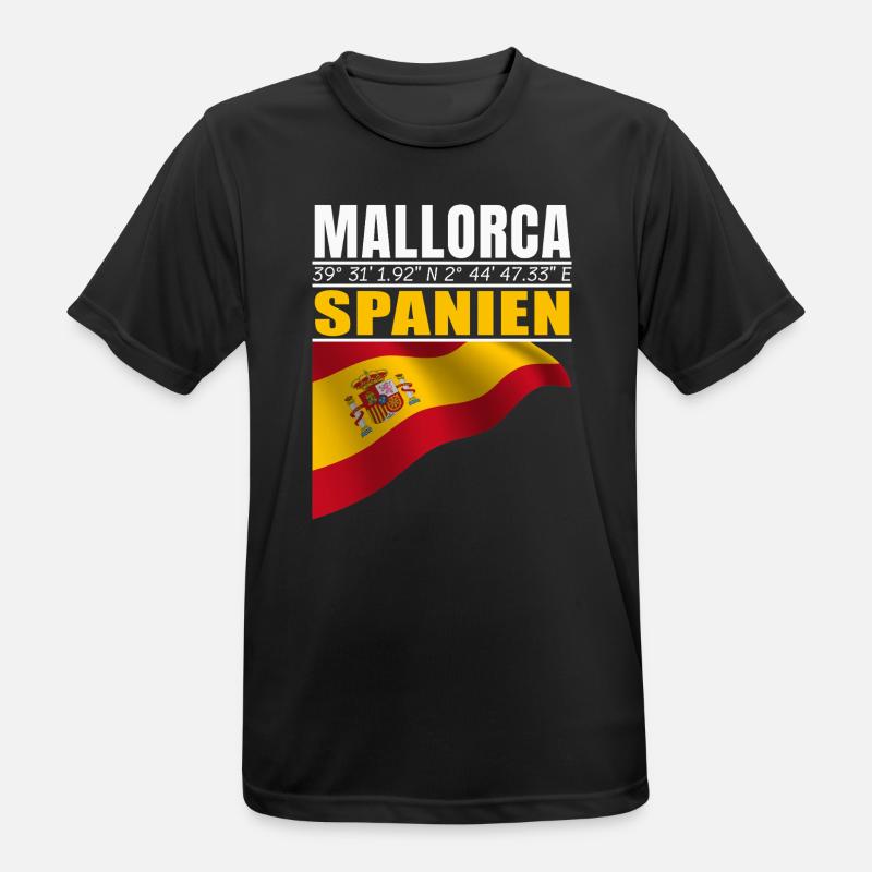 Mallorca - Männer T-Shirt atmungsaktiv - Schwarz