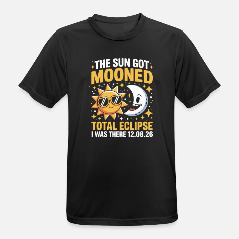 Sun Moon Total Eclipse Saying - Men's Breathable T-Shirt - black