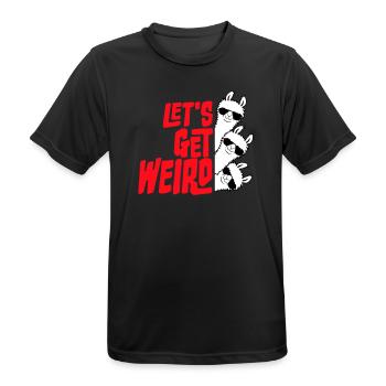 Let's Get Weird 3 Llama Friends Team Sunglasses - Men's Breathable T-Shirt - black - Front - AI Model Male 178 light (178cm)