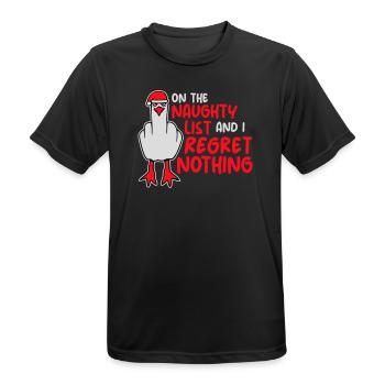 Sur la liste des vilains et je ne regrette rien Böse Möwe - T-shirt respirant Homme - noir - Devant - AI Model Male 178 light (178cm)