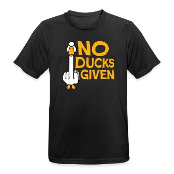 Goose No Ducks Given Middle Finger Naughty Duck Cool - Men's Breathable T-Shirt - black - Front - AI Model Male 178 light (178cm)
