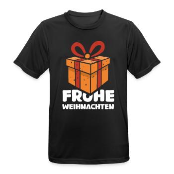 Frohe Weihnachten Geschenk Design - Männer T-Shirt atmungsaktiv - Schwarz - Vorne - AI Model Male 178 light (178cm)