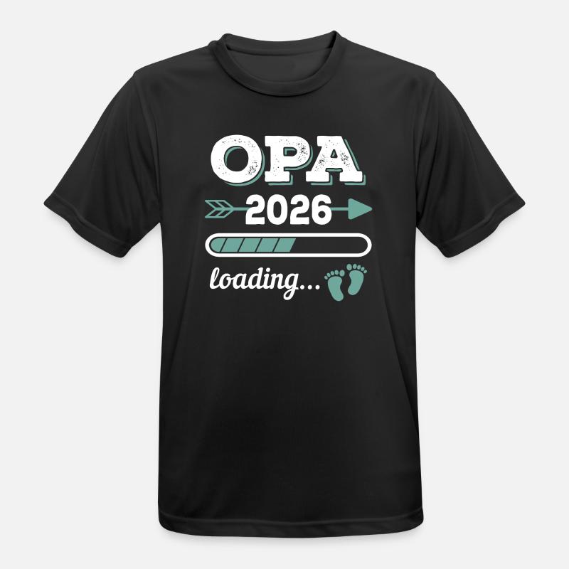 Opa 2026 Loading Werdender Großater Geschenkidee - Männer T-Shirt atmungsaktiv - Schwarz