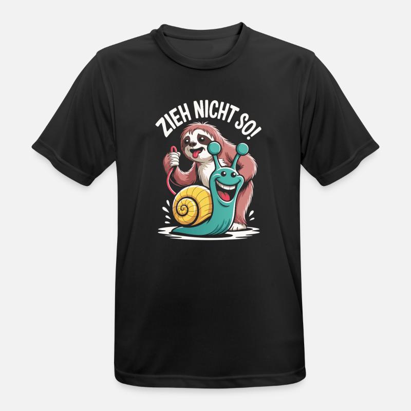 Don't Pull So Sloth Humor - Men's Breathable T-Shirt - black