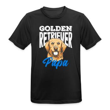 Golden Retriever Owner Owner Gift - Men's Breathable T-Shirt - black - Front - AI Model Male 178 light (178cm)