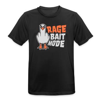 Rage Bait Mode Möwe Vogel Böse Lustig Provokation - Männer T-Shirt atmungsaktiv - Schwarz - Vorne - AI Model Male 178 light (178cm)