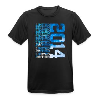 LIMITED EDITION 2014 12 JAHRE 12. GEBURTSTAG - Männer T-Shirt atmungsaktiv - Schwarz - Vorne - AI Model Male 178 light (178cm)