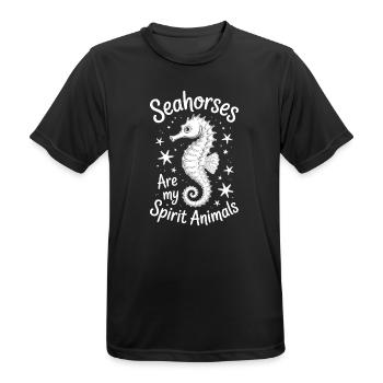 Seahorse Saying Funny Seahorse Gift - Men's Breathable T-Shirt - black - Front - AI Model Male 178 light (178cm)