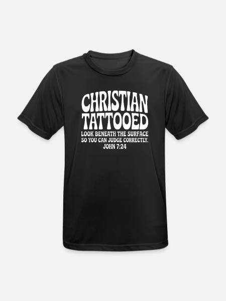 Christian Tattooed Look Beneath Surface - Men's Breathable T-Shirt - black