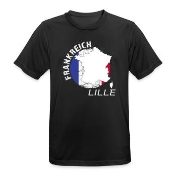 Lille - T-shirt respirant Homme - noir - Devant - AI Model Male 178 light (178cm)